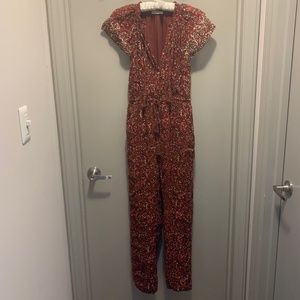 Brown Printed Ulla Johnson Jumpsuit